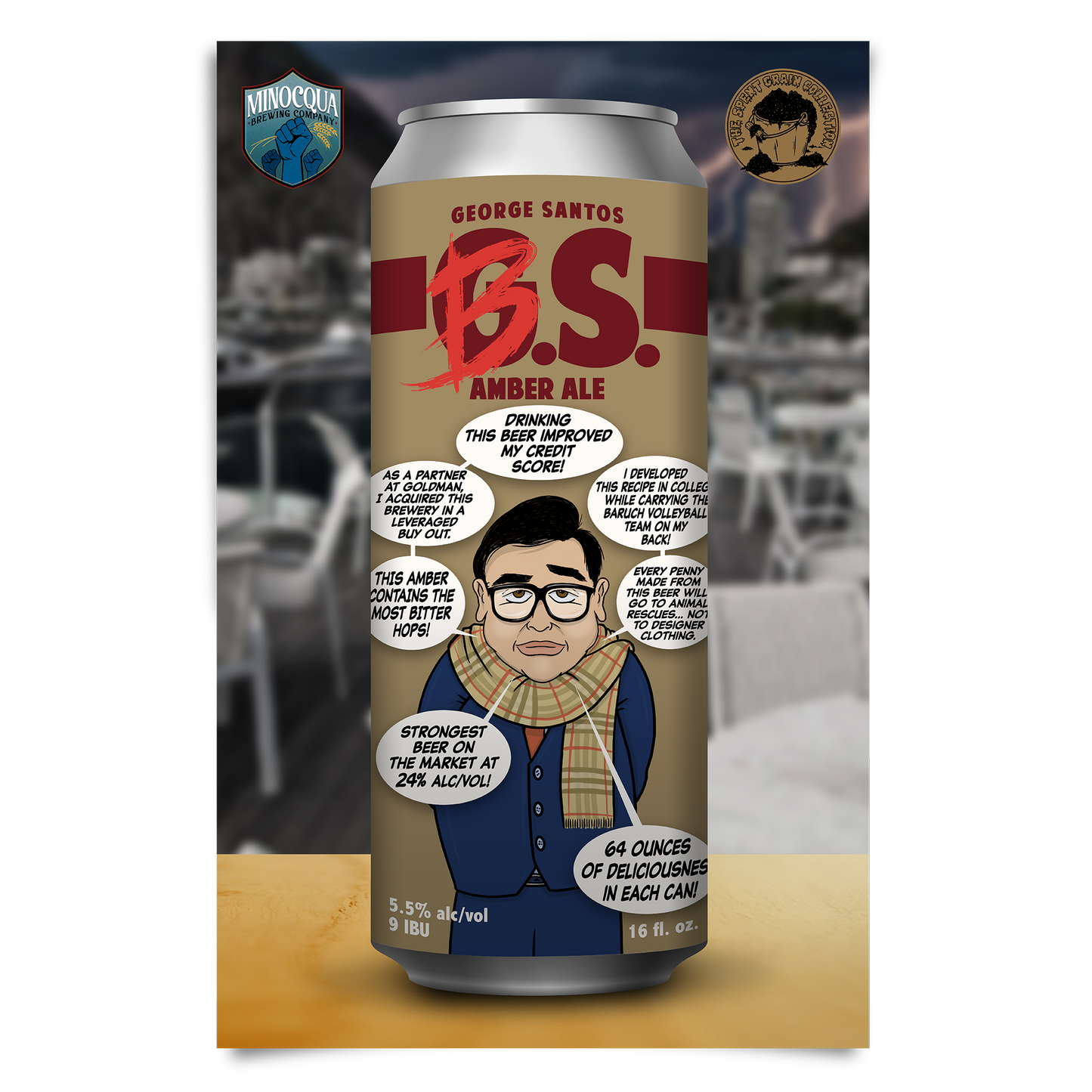 George Santos BS Amber Ale Poster