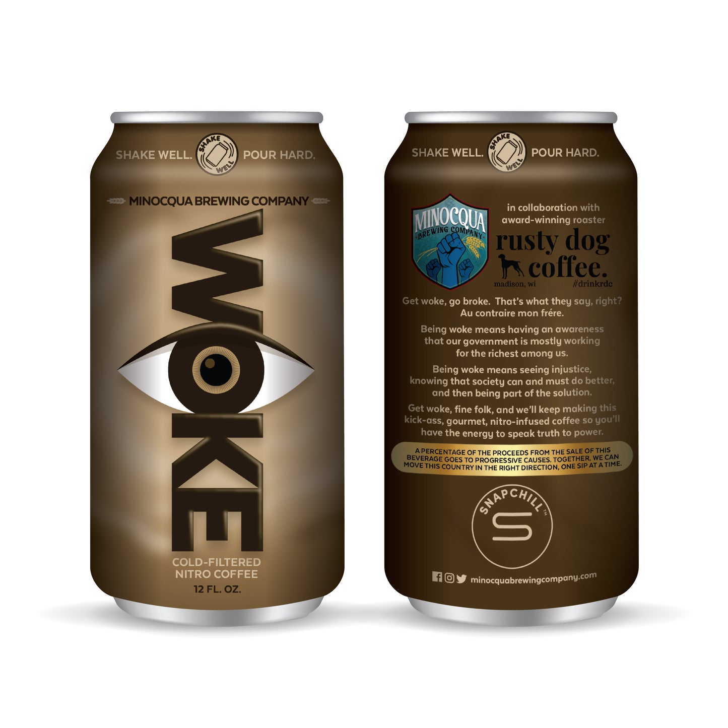 WOKE Canned Coffee, 12oz, 6-pack