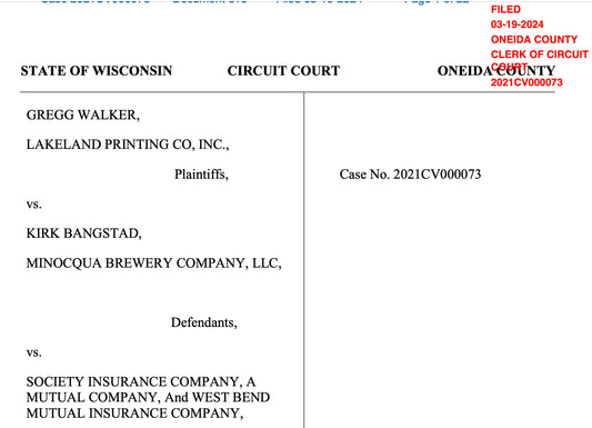 Legal Malpractice from Crivello, Nichols & Hall Endangers Minocqua Brewing Company's Progressive Activism