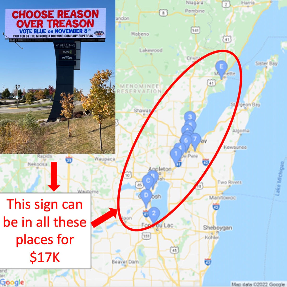 "Choose Reason Over Treason" Signs Now All Over Wisconsin