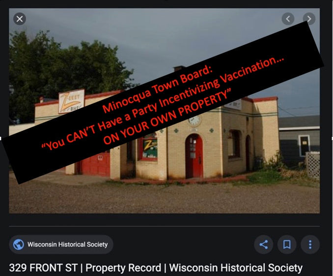 Minocqua Town Board: "No Vaccination Party Allowed on Your Own Property"