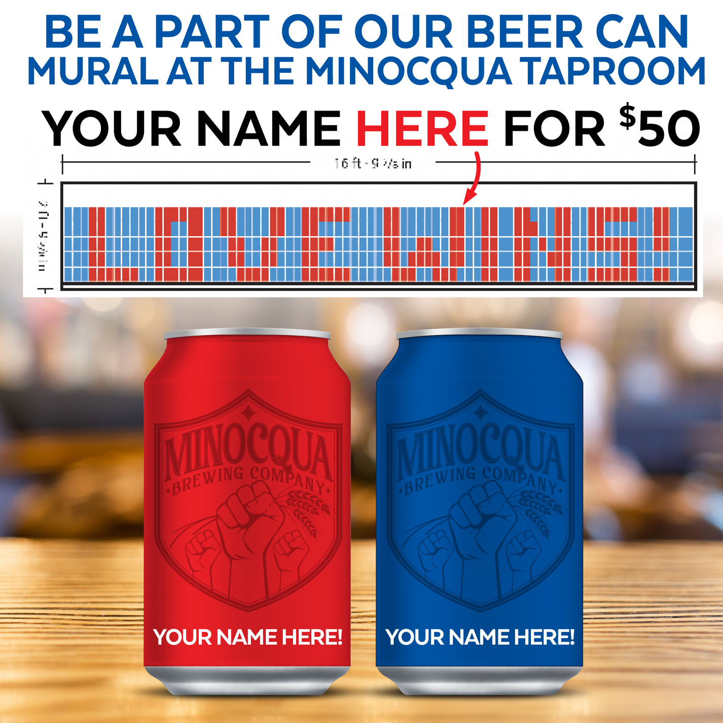 Personalized Can for our LoveWins Can Wall (Minocqua) Minocqua