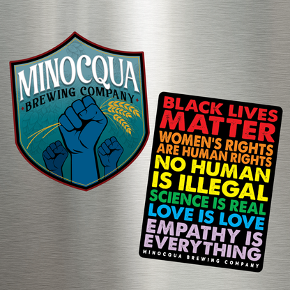 Three Fists & Love Is Love Magnets